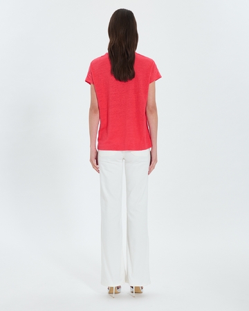 Top Thebes Top en lin corail ZAPA