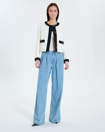 Veste Valse Veste en tweed &eacute;crue ZAPA