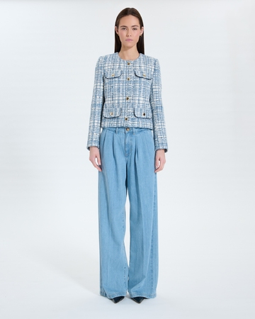 Veste Valsa Veste en tweed bleue ZAPA
