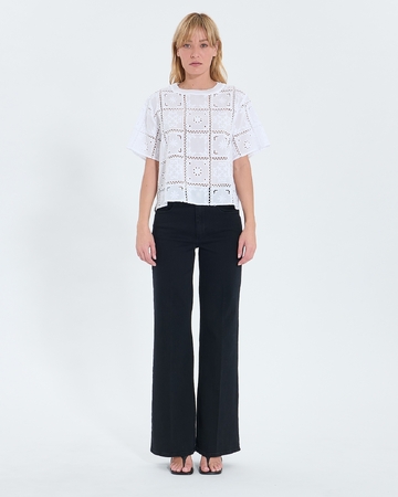 Top Trevor Top en broderie anglaise &eacute;cru ZAPA