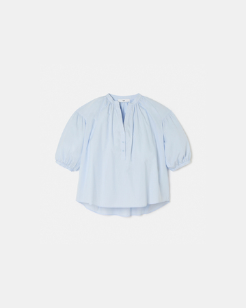 Chemise Cora Blouse fluide en coton bleue ciel ZAPA