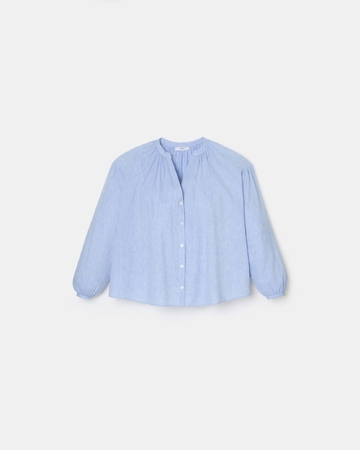 Chemise Coralia Chemise fluide en coton bleue ciel ZAPA