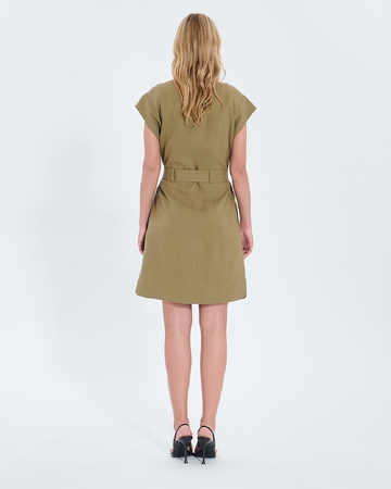 Robe Rosen Robe chemise kaki ZAPA