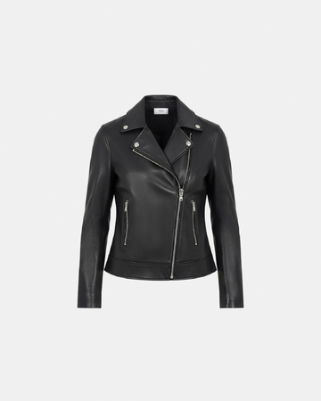 Veste Hancore Perfecto en cuir noir ZAPA