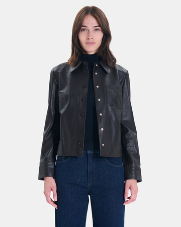 Chemise Conie Chemise chocolat en cuir ZAPA