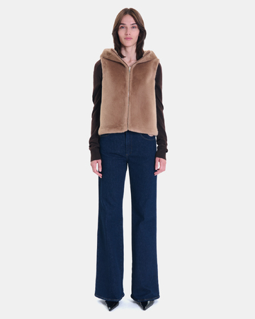 Gilet Gentab Gilet réversible camel ZAPA