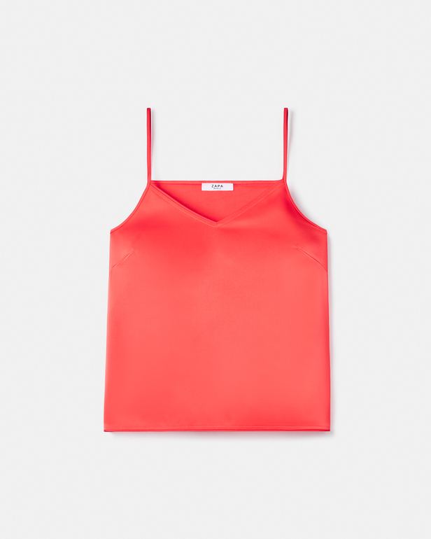 Top Tailaya Top col V corail ZAPA