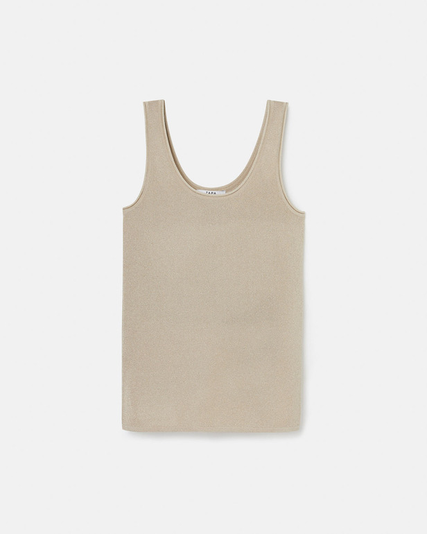 Top Nara D&eacute;bardeur paillet&eacute; champagne ZAPA
