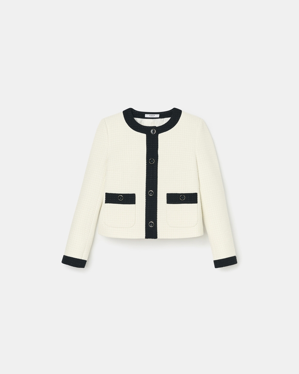 Veste Valse Veste en tweed &eacute;crue ZAPA
