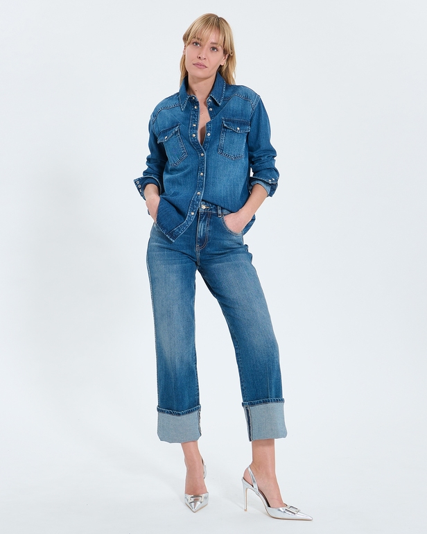 Chemise Charlotte Chemise en jean dark blue ZAPA
