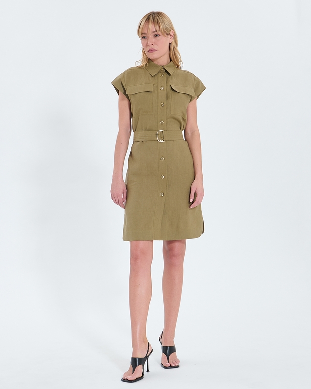 Robe Rosen Robe chemise kaki ZAPA