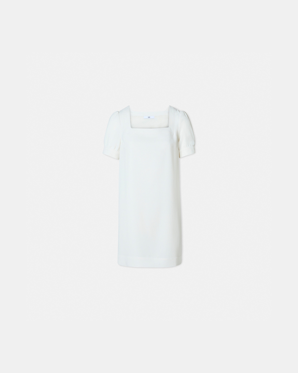 Robe Rina Robe droite en cr&ecirc;pe &eacute;crue ZAPA