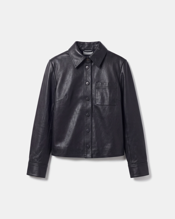 Chemise Conie Chemise chocolat en cuir ZAPA