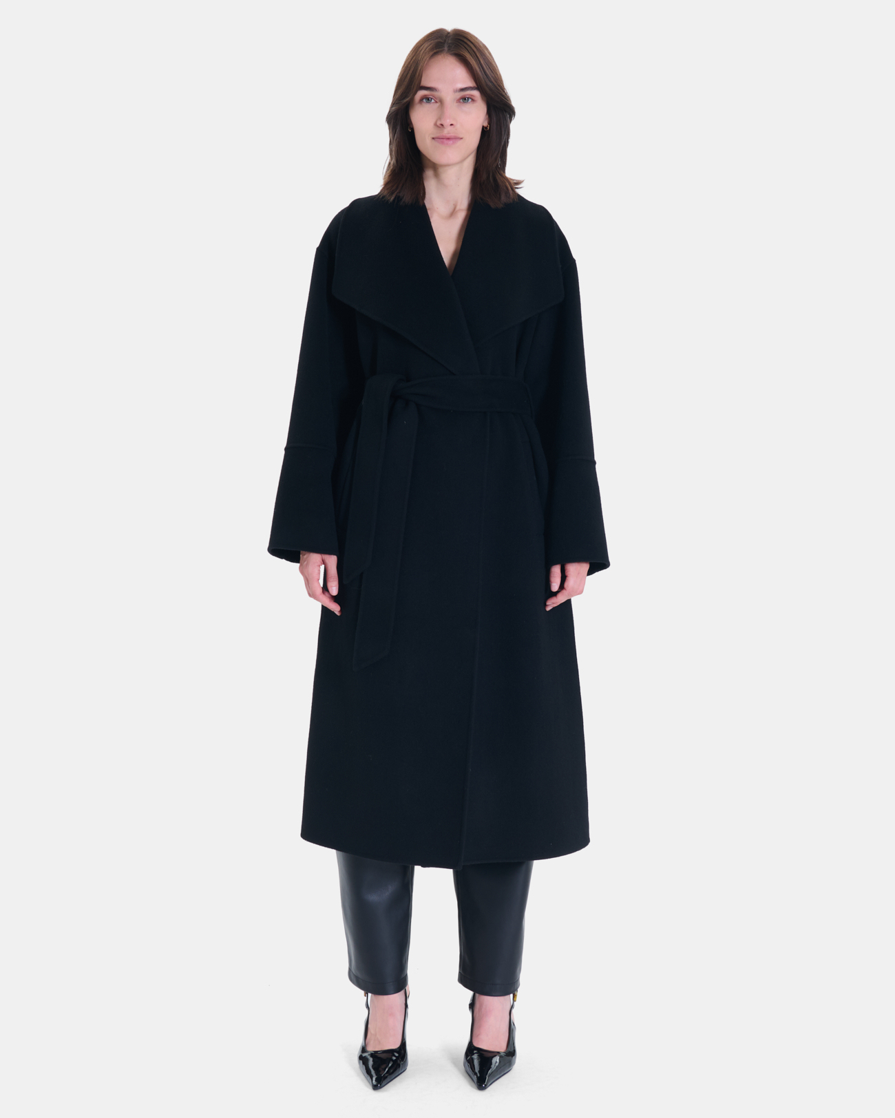 Manteau Mada Manteau long en laine noire ZAPA