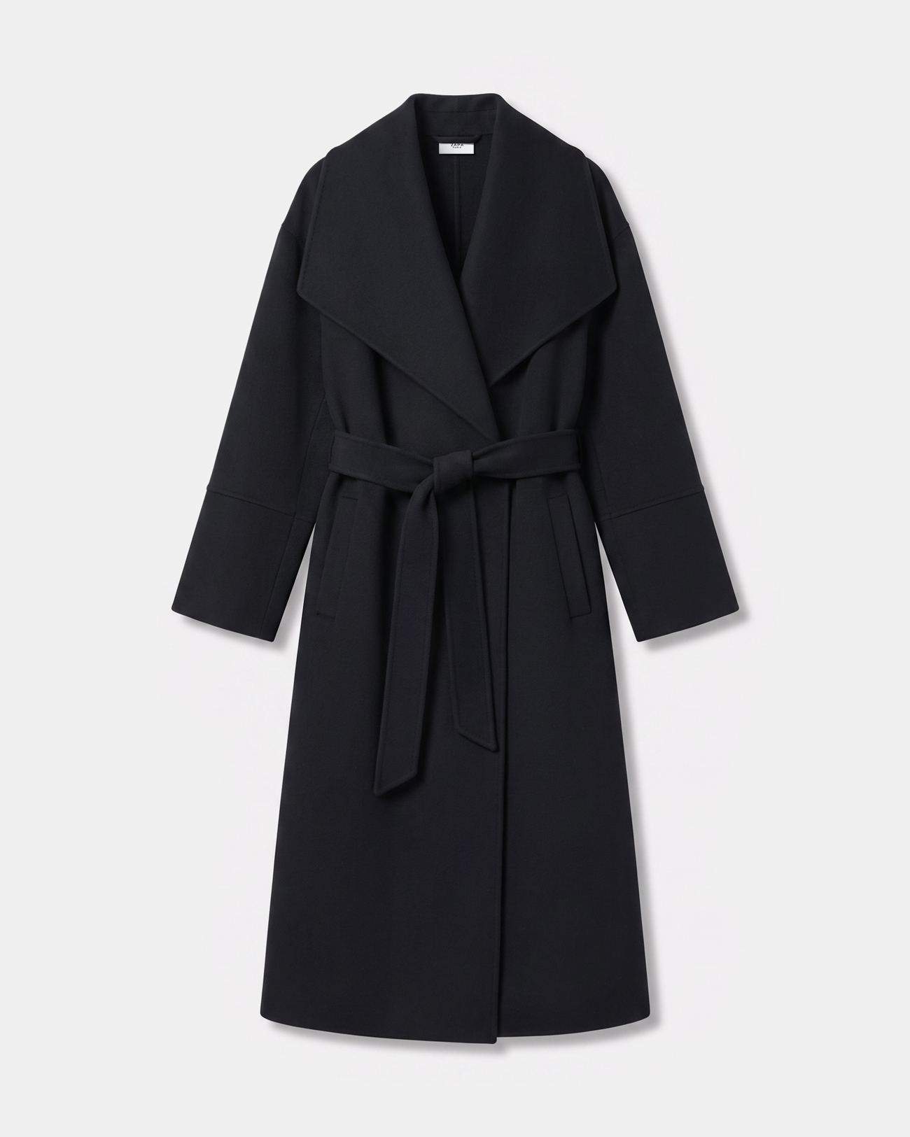 Manteau Mada Manteau long en laine noire ZAPA