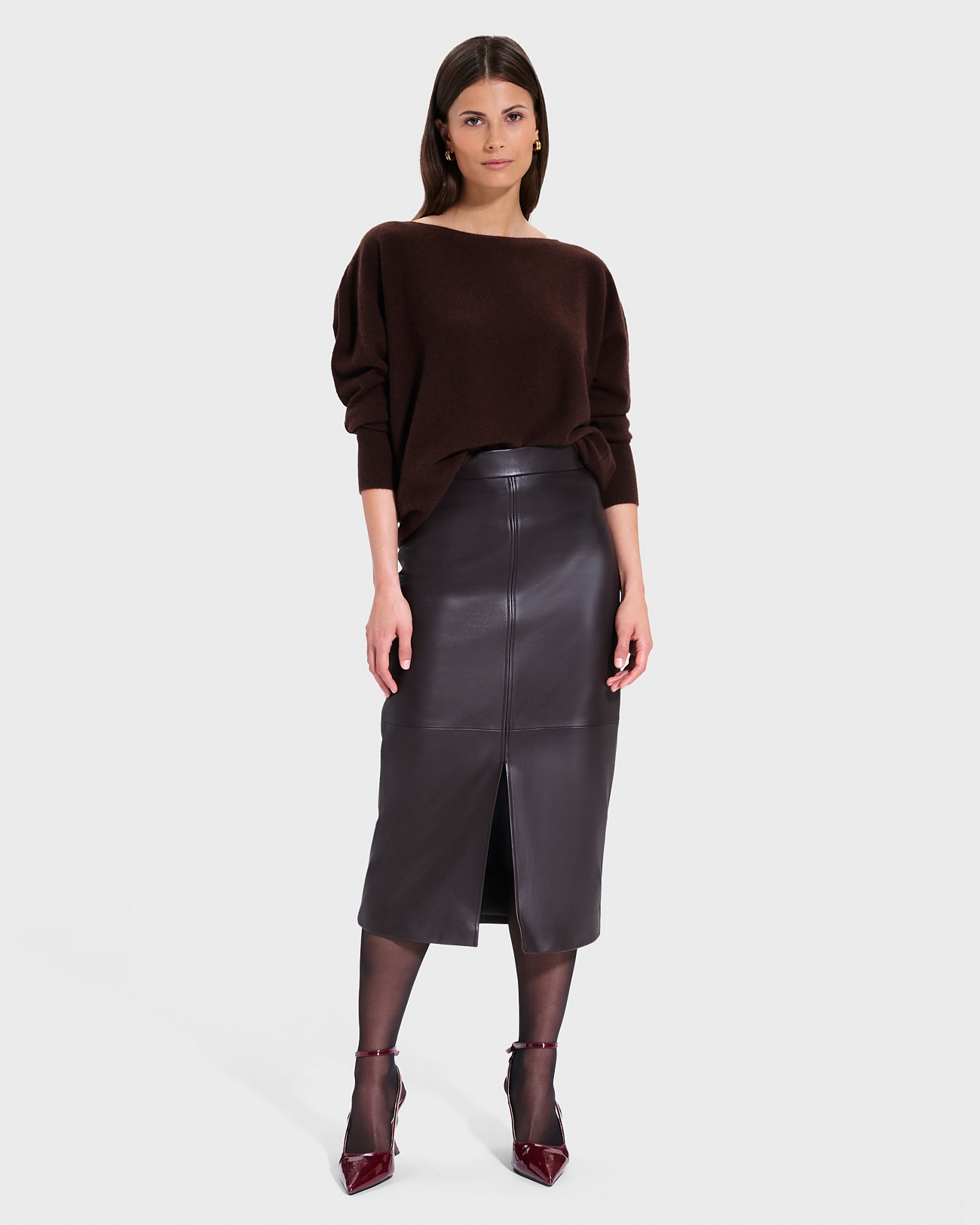 Pull Penseeboat Pull Penseeboat chocolat en cachemire ZAPA