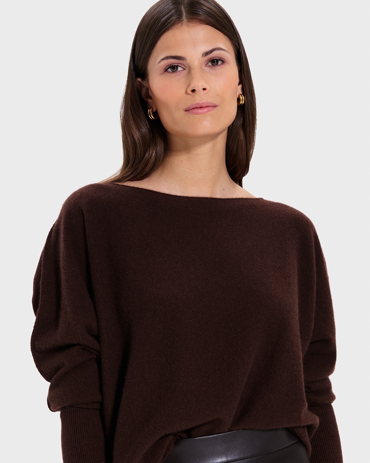 Pull Penseeboat Pull Penseeboat chocolat en cachemire ZAPA