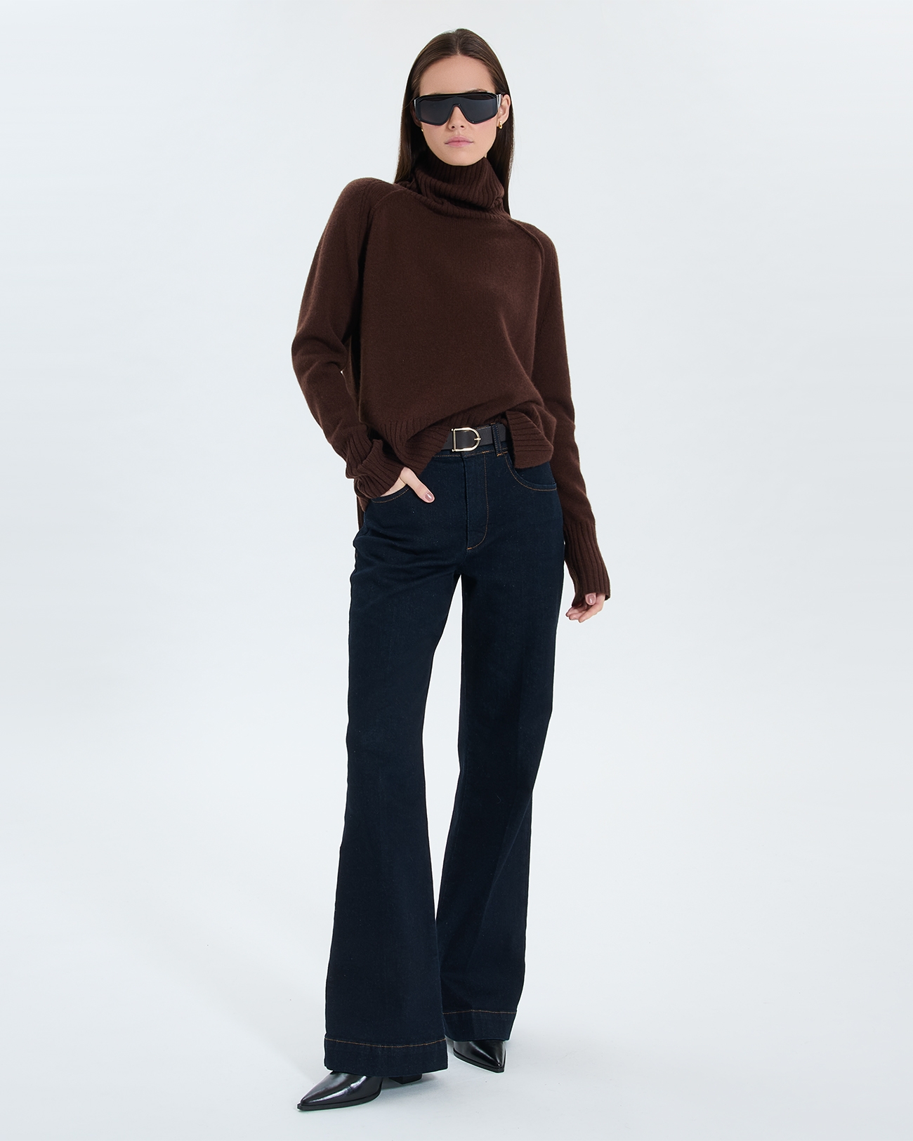Pull Nefeli Pull Nefeli chocolat en cachemire ZAPA