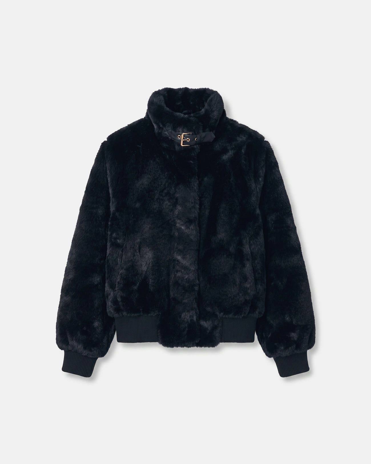 Veste Valou Veste courte en fausse fourrure noire ZAPA
