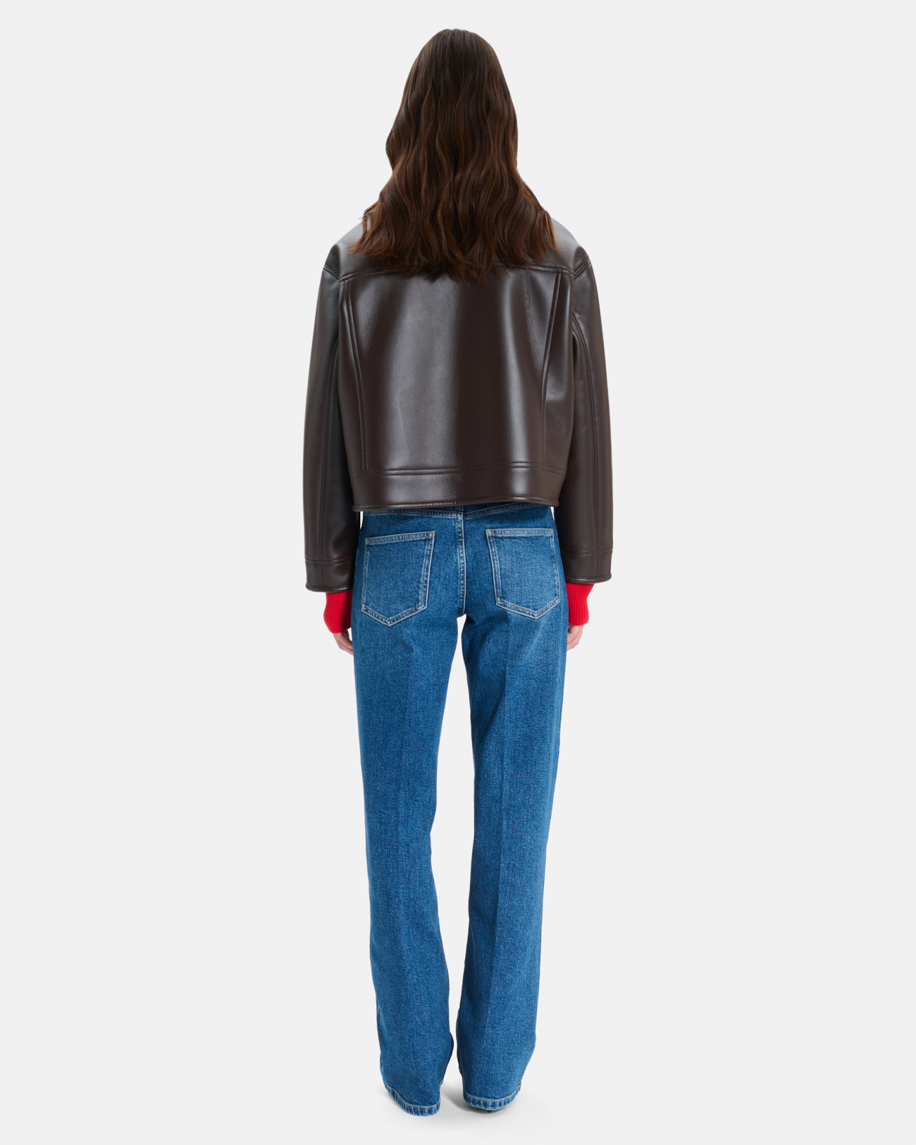 Veste Monge Veste courte r&eacute;versible en fausse fourrure chocolat ZAPA