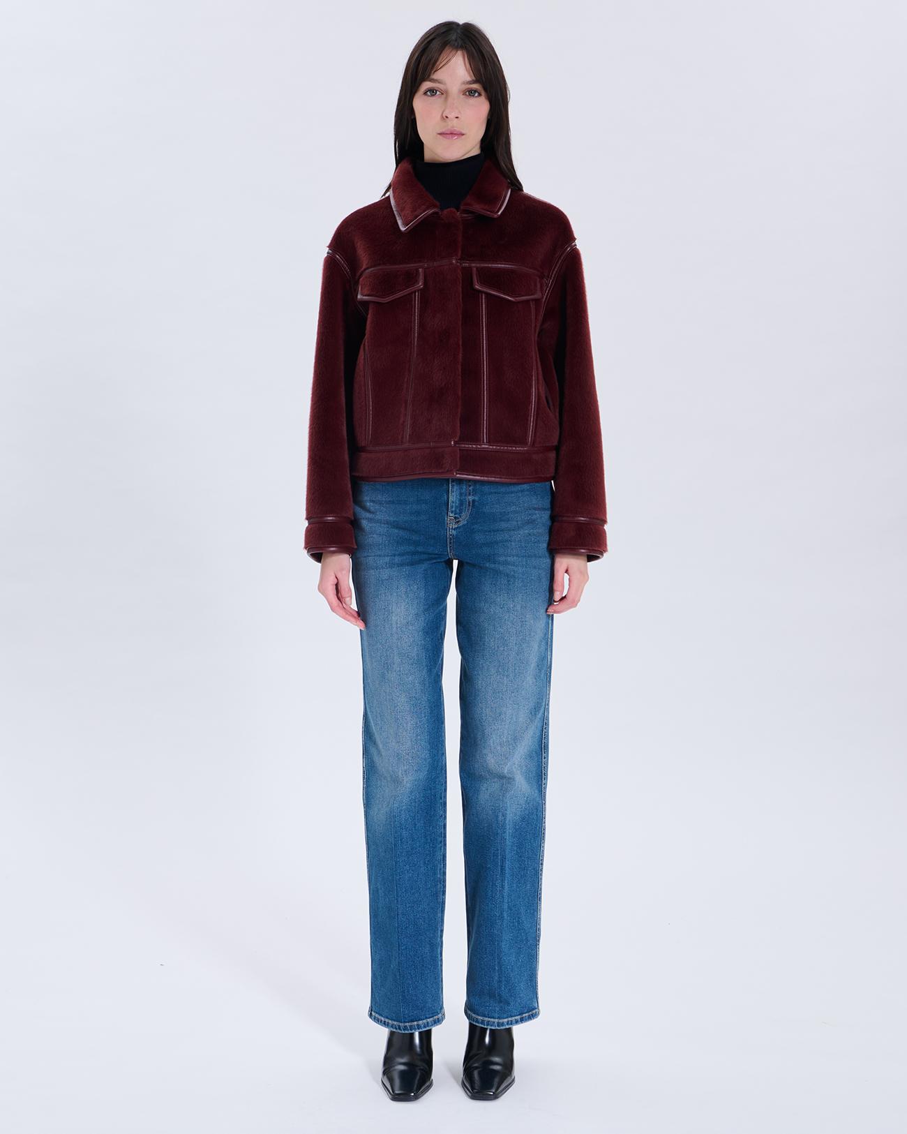 Veste Monge Veste r&eacute;versible grenat ZAPA