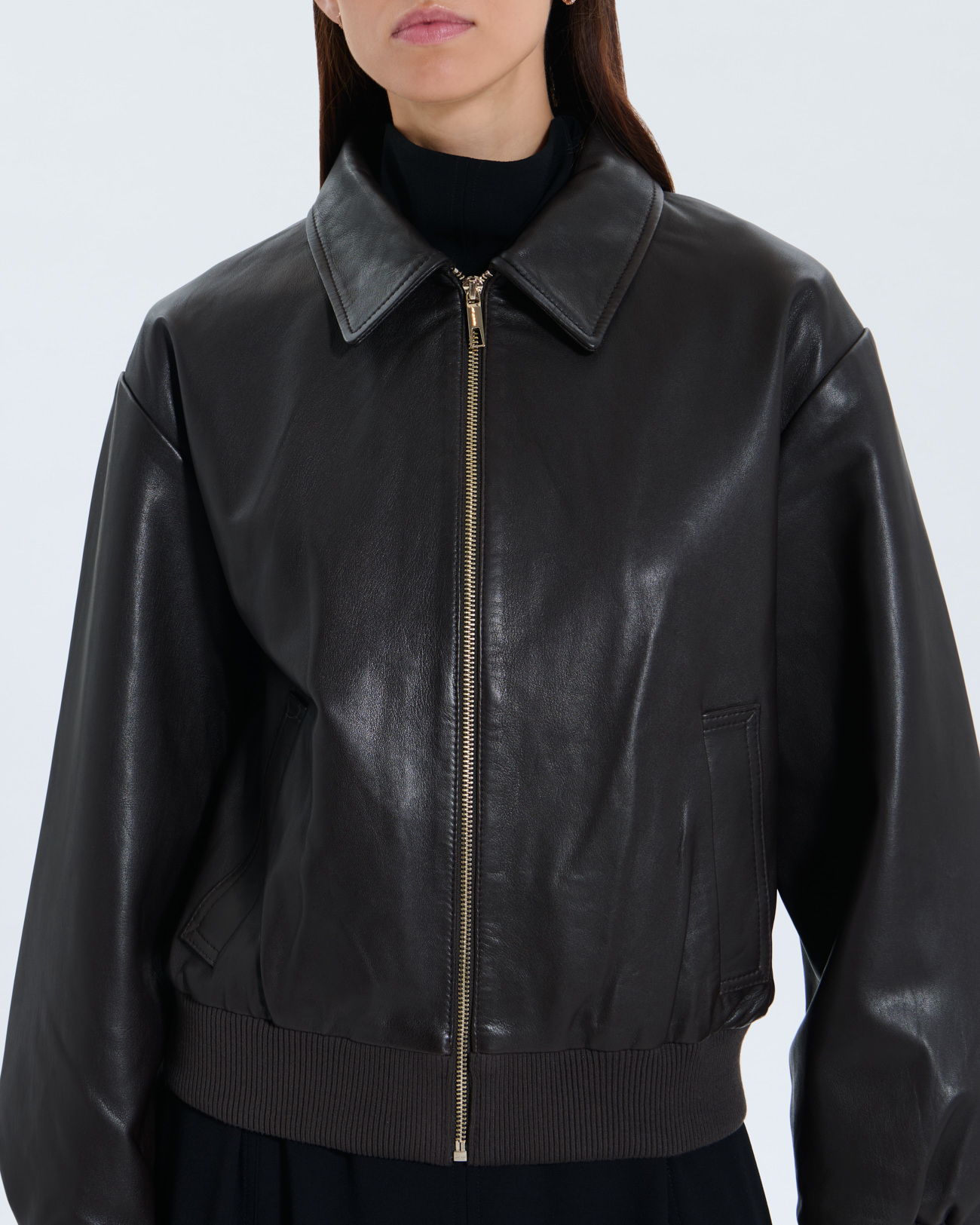 Veste Virgile Veste Virgile chocolat en cuir ZAPA