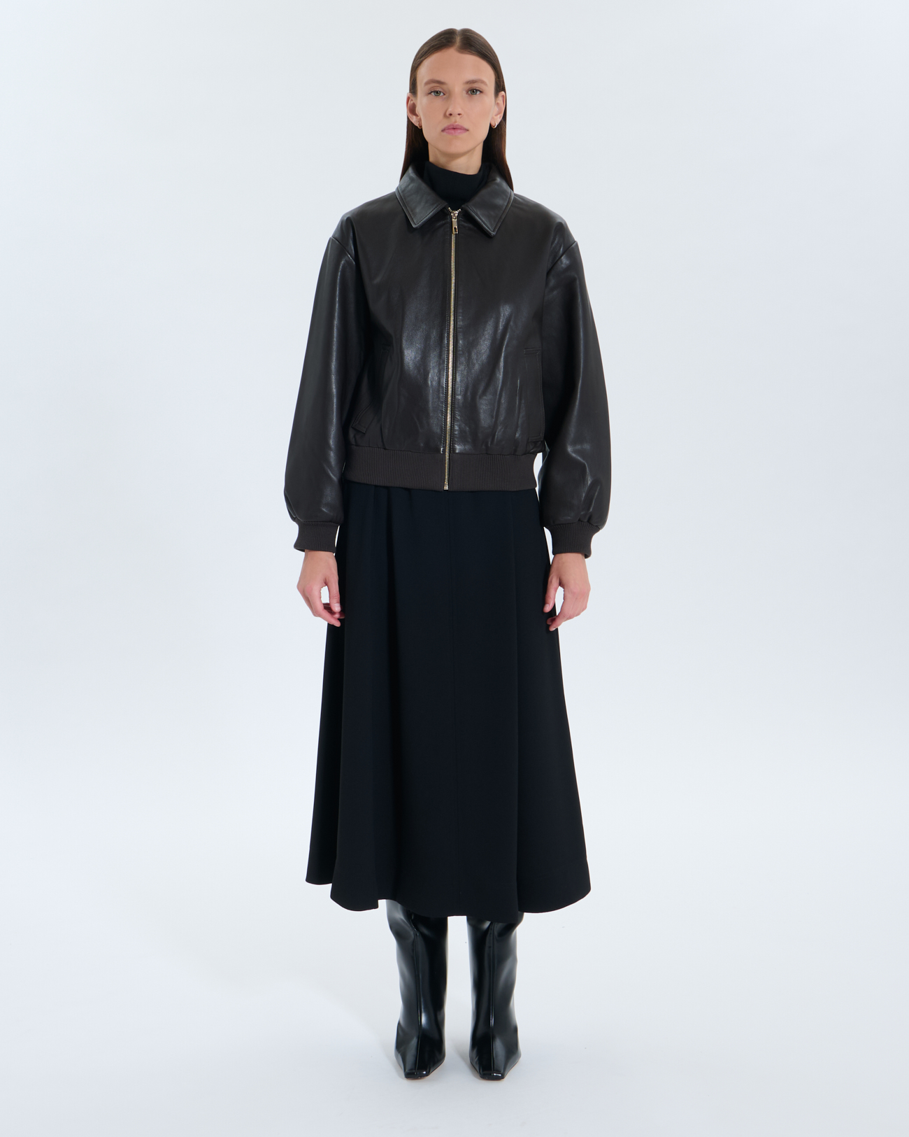 Veste Virgile Veste Virgile chocolat en cuir ZAPA