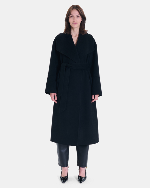 Manteau Mada Manteau long en laine noire ZAPA