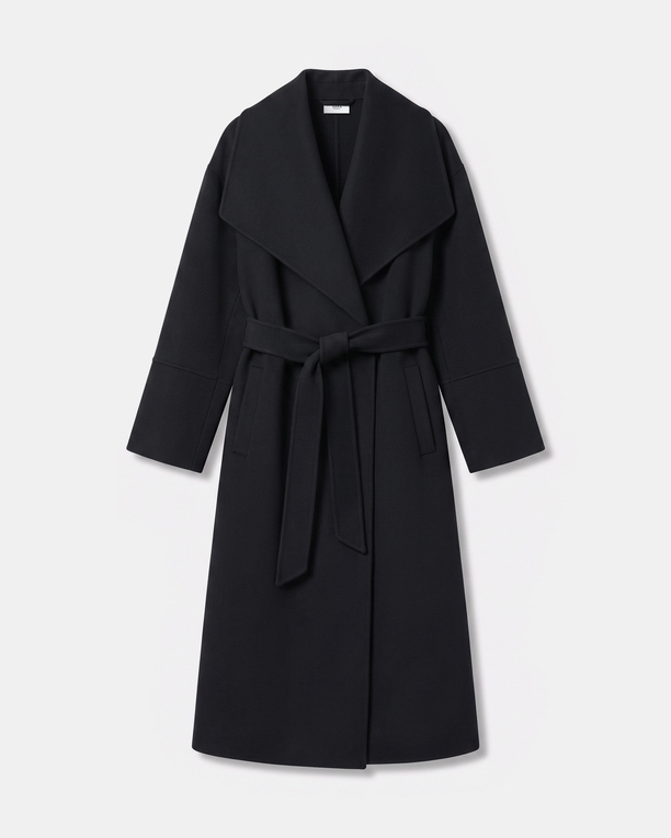 Manteau Mada Manteau long en laine noire ZAPA