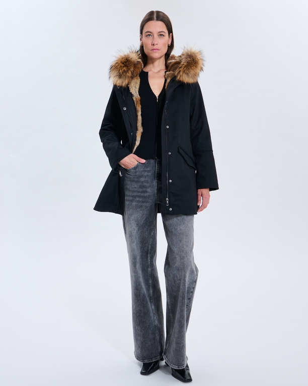 Parka Piria Parka avec col amovible en fourrure véritable ZAPA