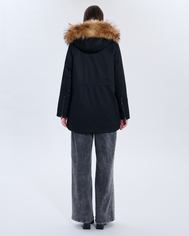 Parka Piria Parka avec col amovible en fourrure véritable ZAPA