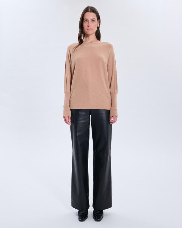 Pull Penseeboat Pull Penseeboat camel en cachemire ZAPA