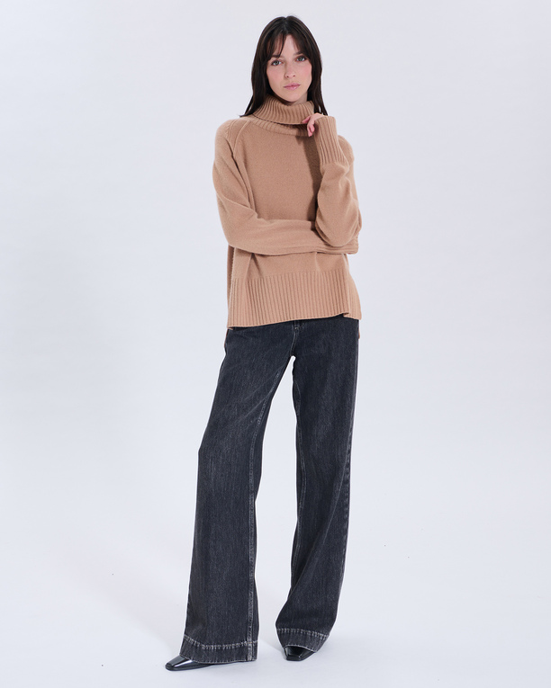 Pull Nefeli Pull Nefeli camel en cachemire ZAPA