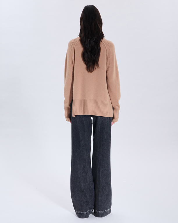 Pull Nefeli Pull Nefeli camel en cachemire ZAPA