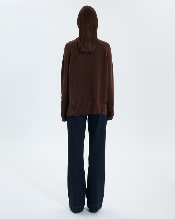 Pull Nefeli Pull Nefeli chocolat en cachemire ZAPA