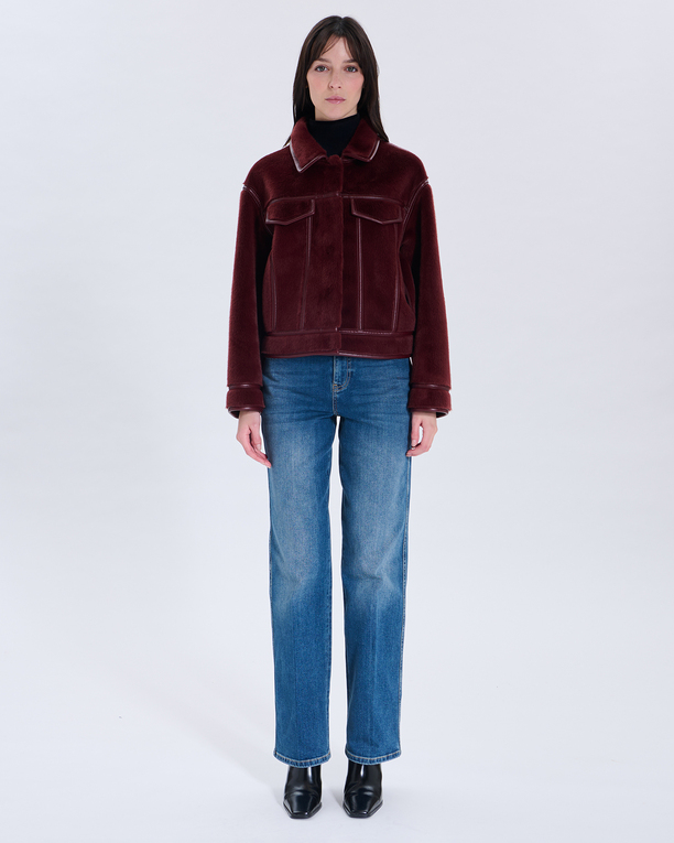 Veste Monge Veste réversible grenat ZAPA