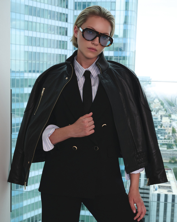 Veste Bryan Veste Bryan noire en cuir ZAPA