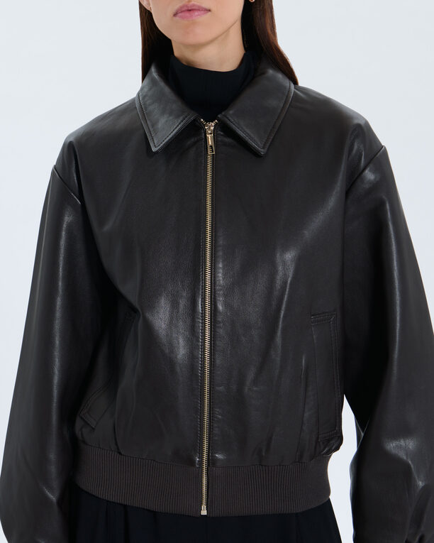 Veste Virgile Veste Virgile chocolat en cuir ZAPA