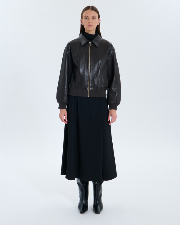 Veste Virgile Veste Virgile chocolat en cuir ZAPA