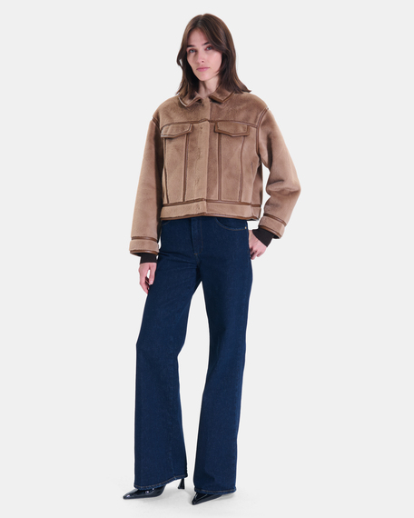 Veste monge veste r&eacute;versible camel zapa