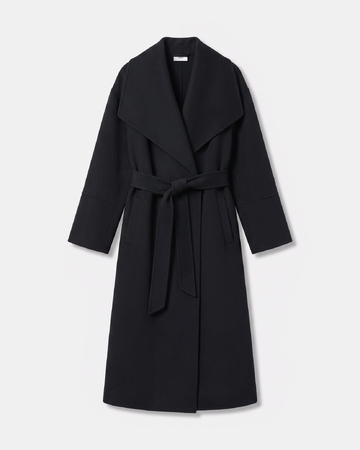 Manteau Mada Manteau long en laine noire ZAPA