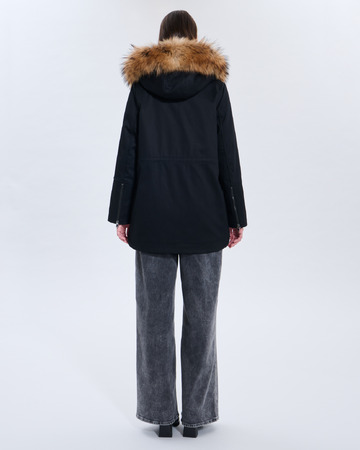 Parka Piria Parka avec col amovible en fourrure v&eacute;ritable ZAPA
