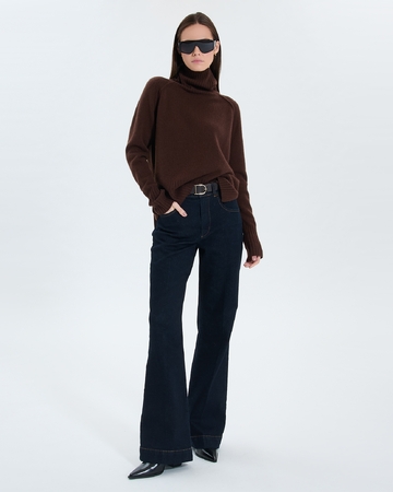 Pull Nefeli Pull Nefeli chocolat en cachemire ZAPA
