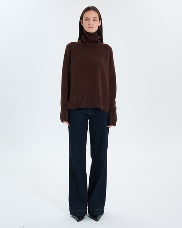 Pull Nefeli Pull Nefeli chocolat en cachemire ZAPA