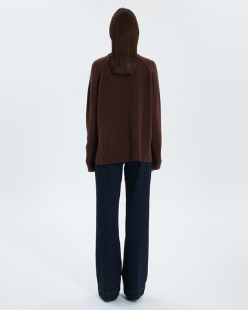 Pull Nefeli Pull Nefeli chocolat en cachemire ZAPA