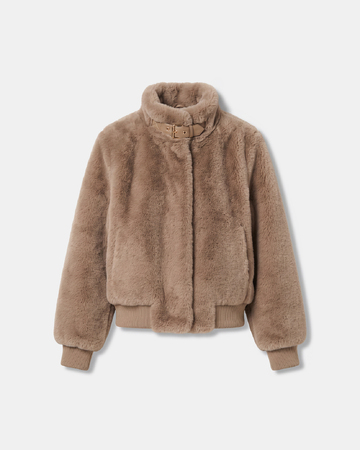 Veste Valou Veste courte en fausse fourrure camel ZAPA