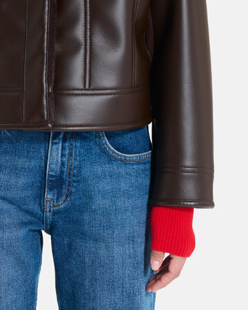 Veste Monge Veste courte réversible en fausse fourrure chocolat ZAPA