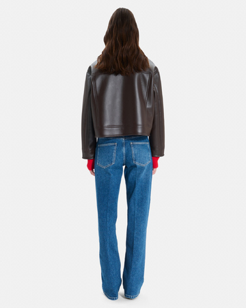 Veste Monge Veste courte réversible en fausse fourrure chocolat ZAPA