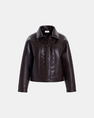 Veste Monge Veste courte réversible en fausse fourrure chocolat ZAPA