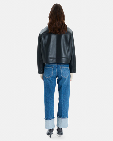 Veste Monge Veste courte réversible en fausse fourrure noire ZAPA